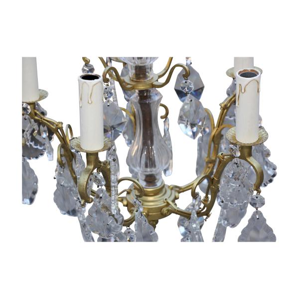 Florence Crystal Chandelier With 5, Swag Crystal Chandelier Lighting H50 X W30